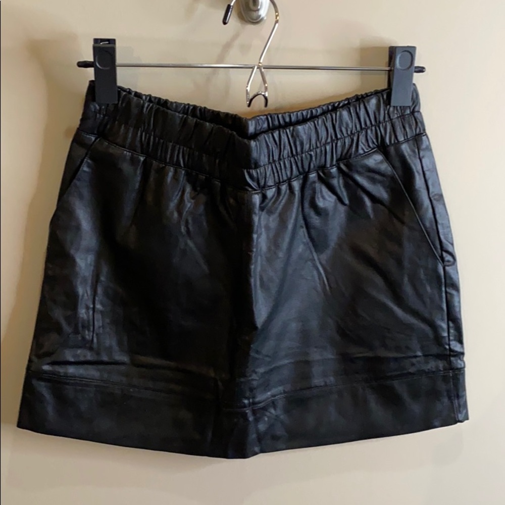 Faux leather skirt